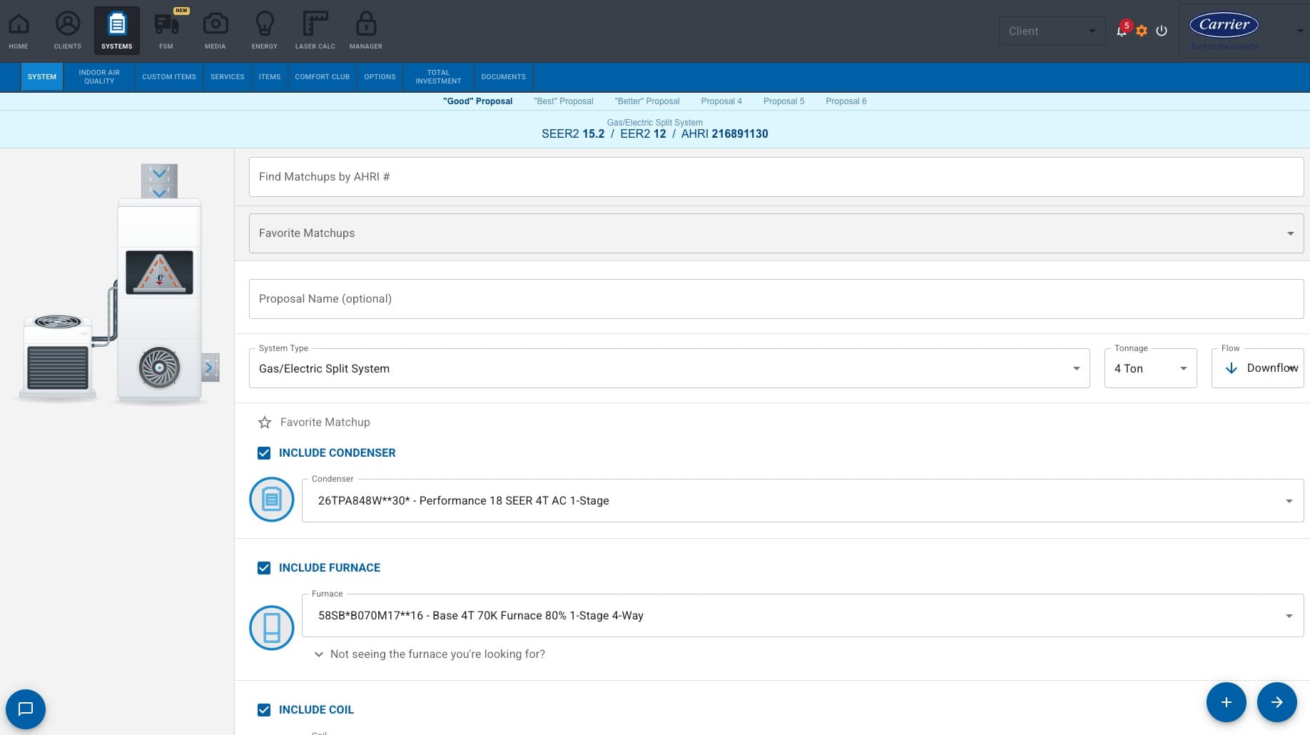 AirMatch proposal builder